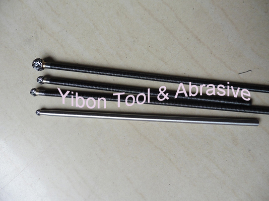Fresa de carburo de tungsteno de doble corte de alta calidad, 6 mm de diámetro, con eje flexible de 350 mm de largo