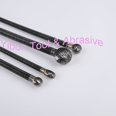 Fresas de carburo de vástago flexible de 50-700 mm de largo para pulir tuberías